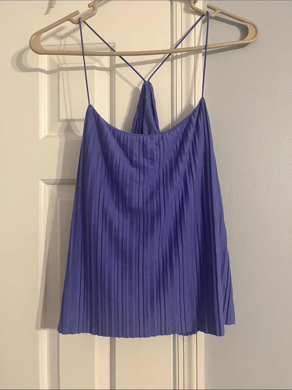 a new day Purple Pleated Spaghetti-Strap Camisole